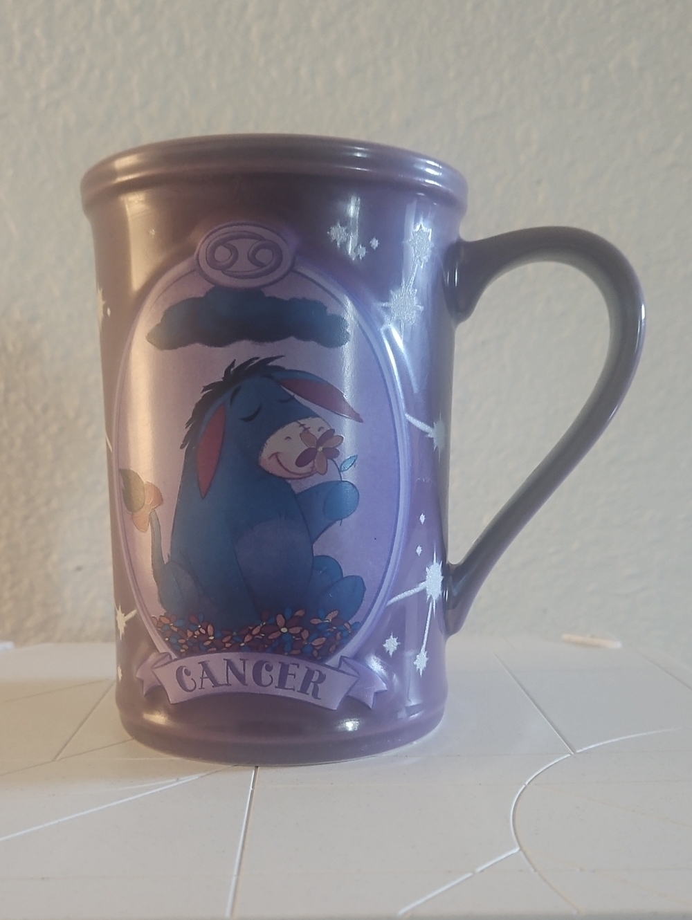 Disney Purple Eeyore Zodiac Mug - Cancer Design